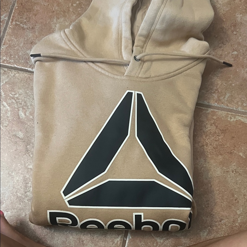 Reebok Tan Hoodie with Black Logo